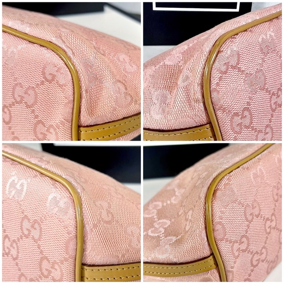 |SOLD| Gucci Pink Monogram Boat Pochette Handbag - Picture 6 of 9